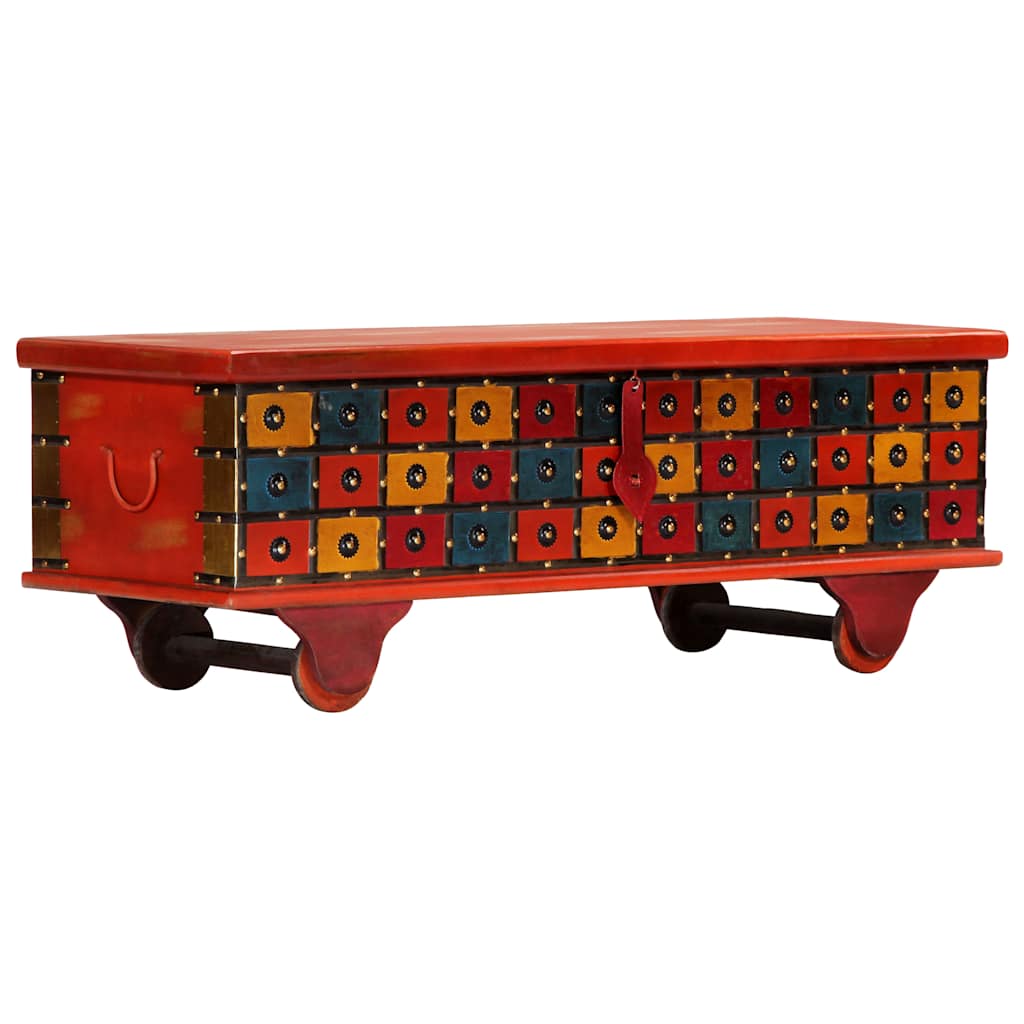 247669 vidaXL Storage Box Red 110x40x40 cm Solid Acacia Wood 3