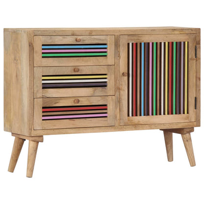 vidaXL Sideboard | Natural Mango Wood | Solid Mango Wood and Engineered Wood 1