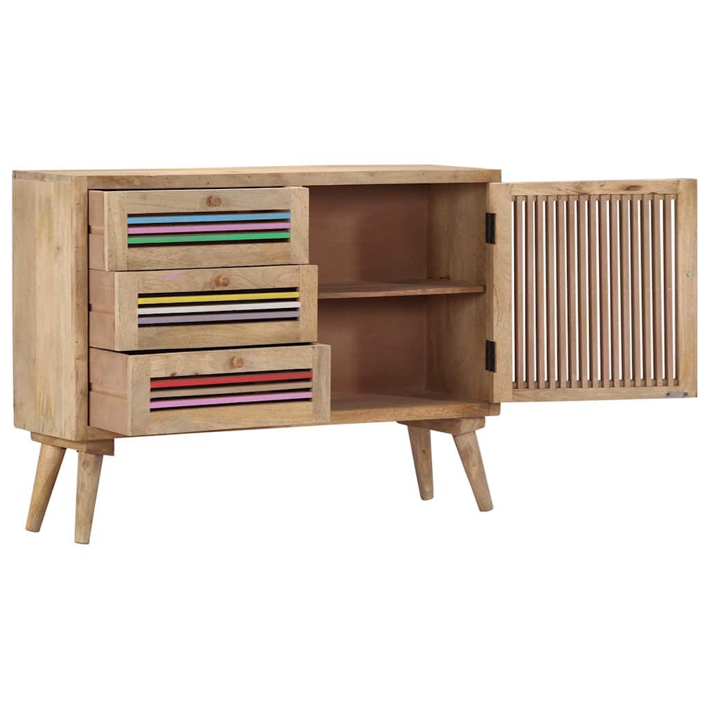 vidaXL Sideboard | Natural Mango Wood | Solid Mango Wood and Engineered Wood 3