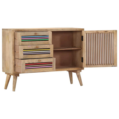 vidaXL Sideboard | Natural Mango Wood | Solid Mango Wood and Engineered Wood 3