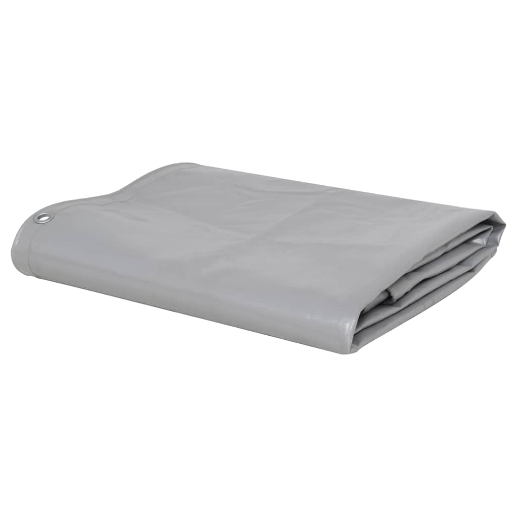 Tarpaulin 650 g/m² with Eyelets Grey 5 x 6 m