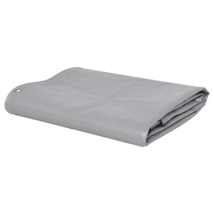 vidaXL Tarpaulins Grey 6 x 8 m Canvas with PVC Coating 1