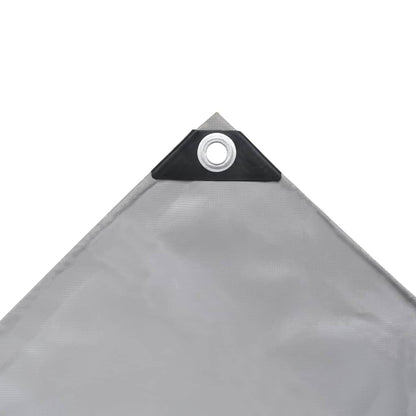 vidaXL Tarpaulins Grey 6 x 8 m Canvas with PVC Coating 3