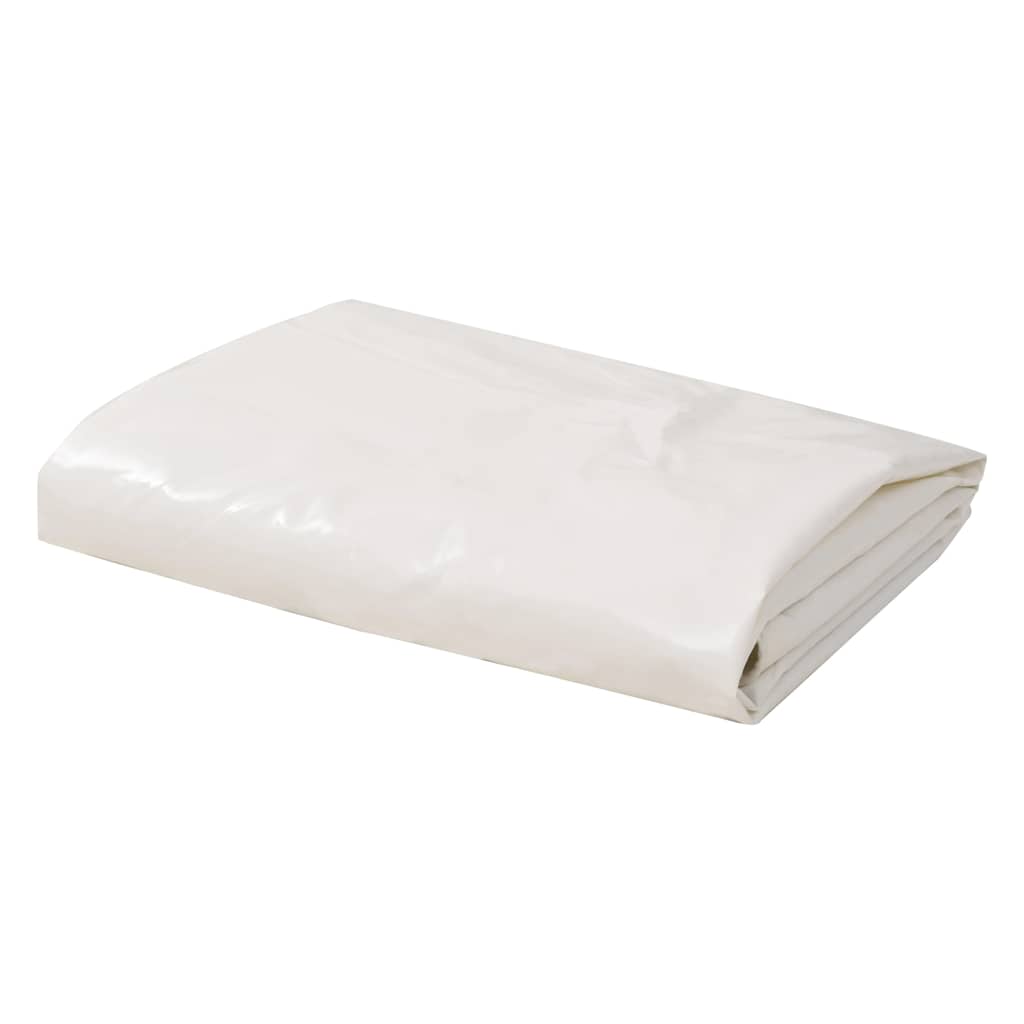 Tarpaulin 650 g/m² with Eyelets White 6 x 8 m