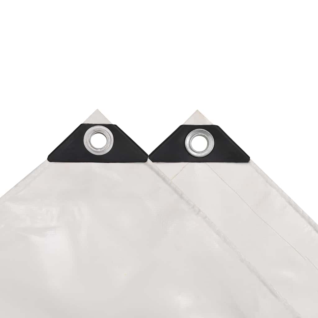 Tarpaulin 650 g/m² with Eyelets White 6 x 8 m