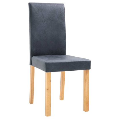 vidaXL Dining Chairs 4 pcs Gray Faux Suede Leather 3