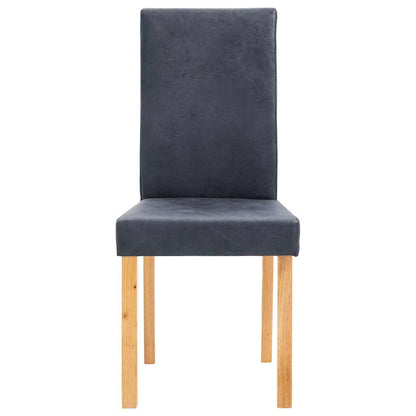 vidaXL Dining Chairs 4 pcs Gray Faux Suede Leather 4