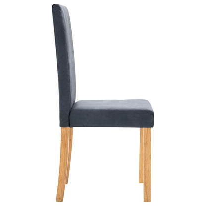 vidaXL Dining Chairs 4 pcs Gray Faux Suede Leather 6