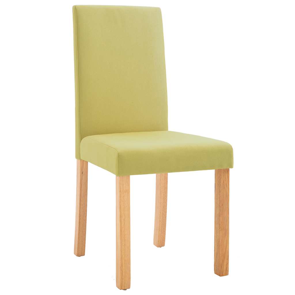 vidaXL Dining Chairs 4 pcs Green Fabric 3