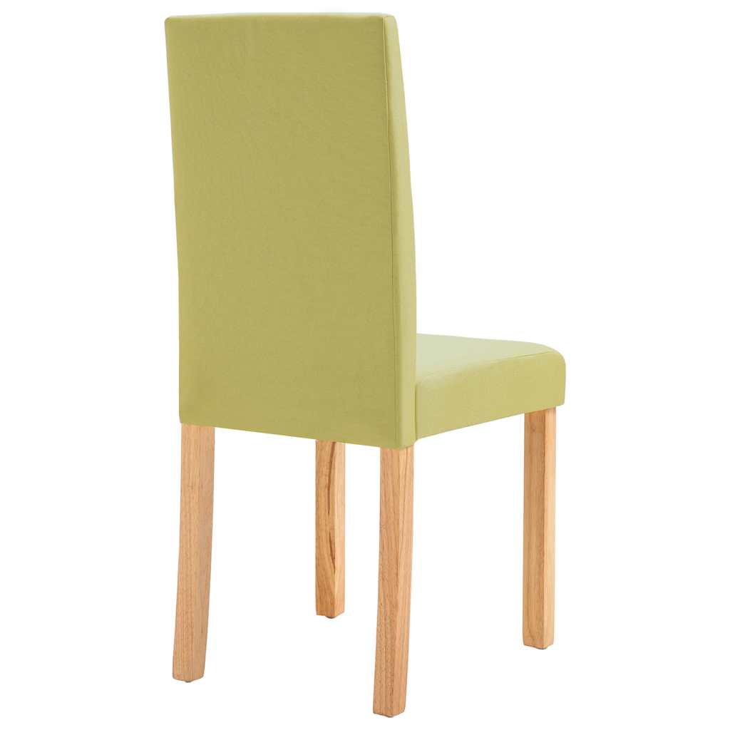 vidaXL Dining Chairs 4 pcs Green Fabric 5