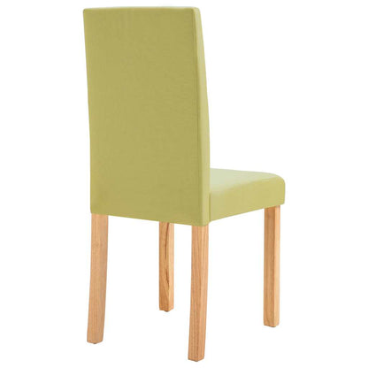 vidaXL Dining Chairs 4 pcs Green Fabric 5