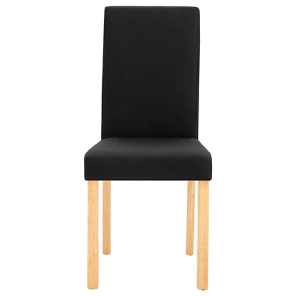 vidaXL Dining Chairs 4 pcs Black Fabric 4