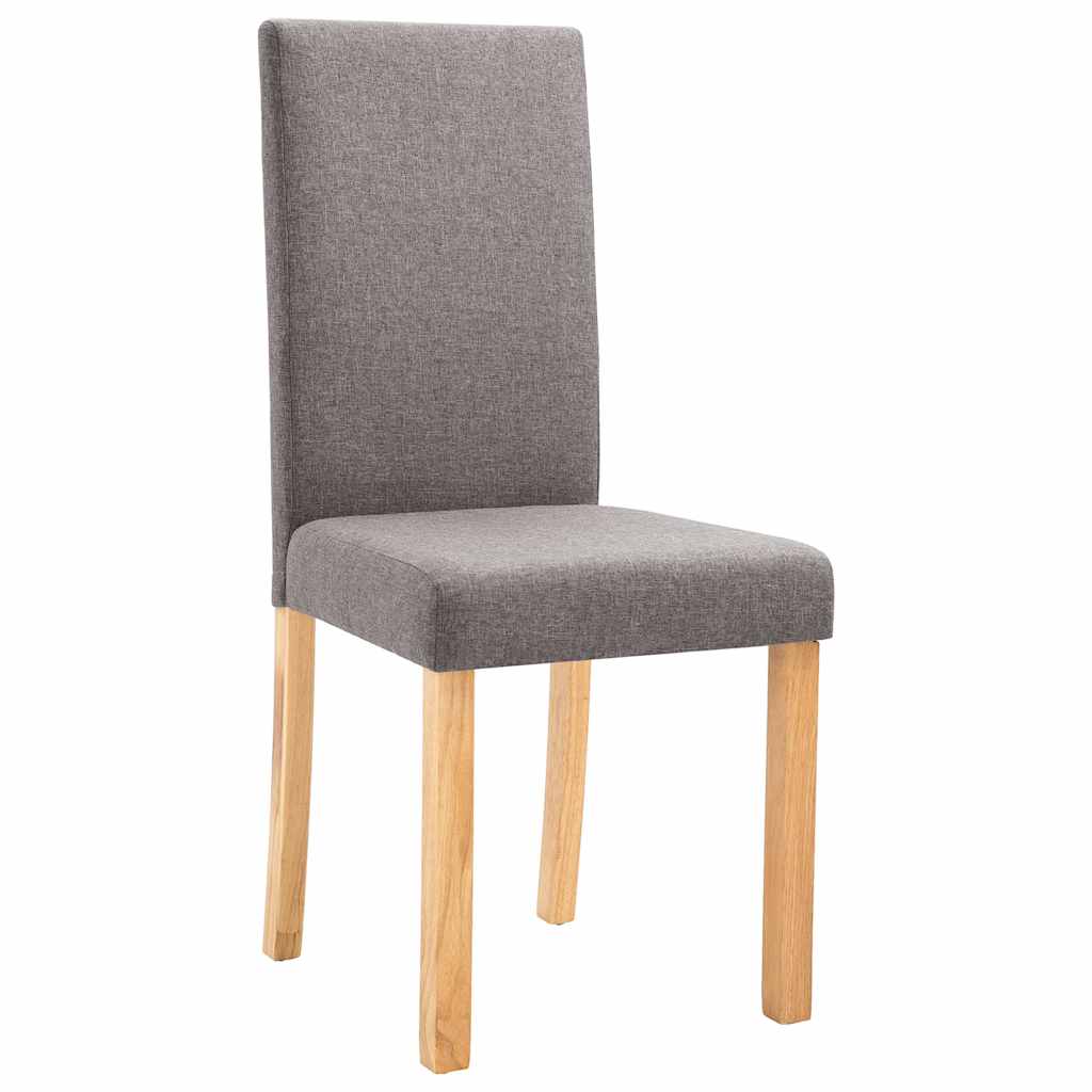 vidaXL Dining Chairs 4 pcs Taupe Fabric 3