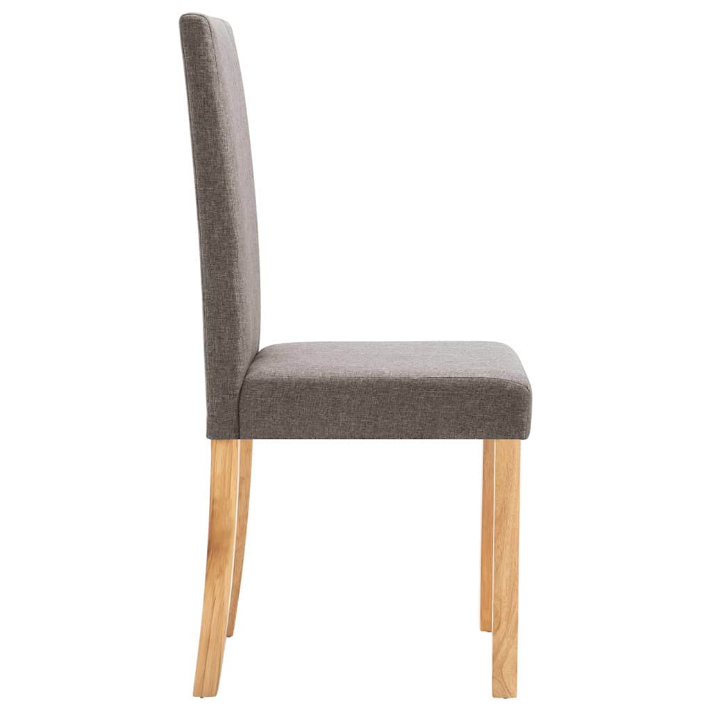 vidaXL Dining Chairs 4 pcs Taupe Fabric 6