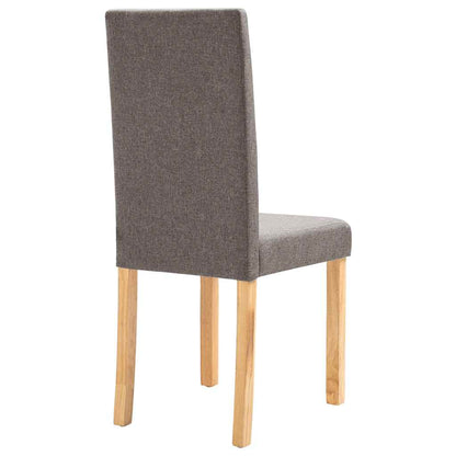 vidaXL Dining Chairs 4 pcs Taupe Fabric 5
