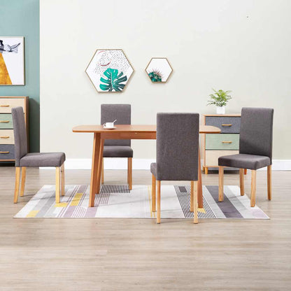 vidaXL Dining Chairs 4 pcs Taupe Fabric 1