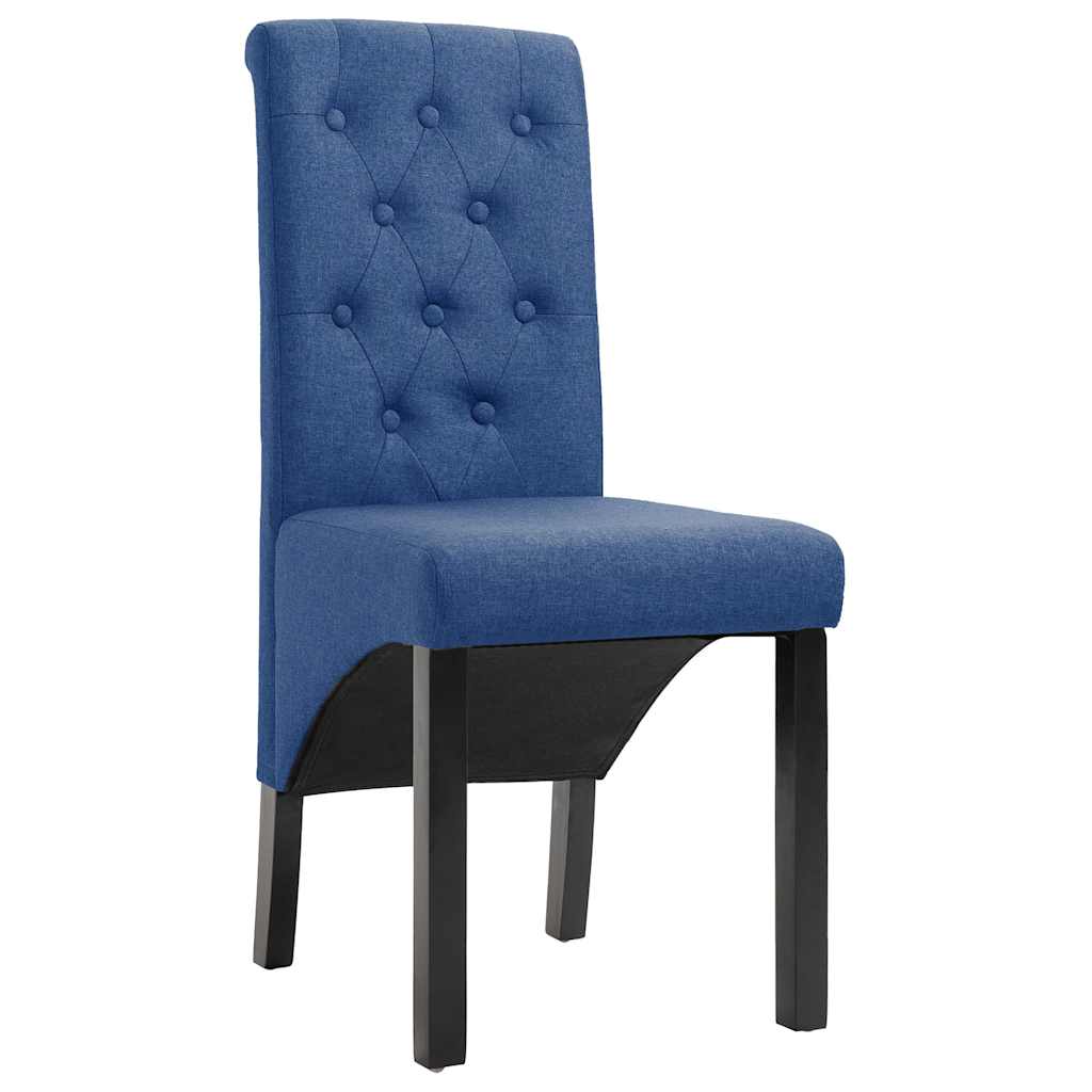 vidaXL Dining Chairs 2 pcs Blue Fabric 2
