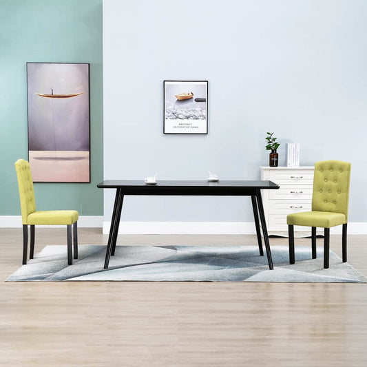 Dining Chairs Green Fabric 2