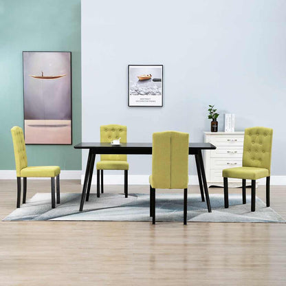 Dining Chairs Green Fabric 4