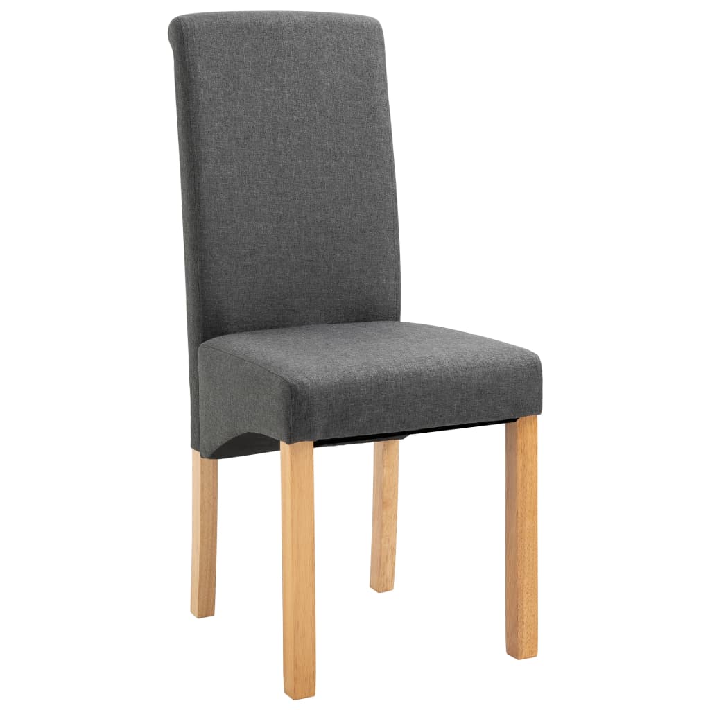 vidaXL Dining Chairs 4 pcs Gray Fabric 3