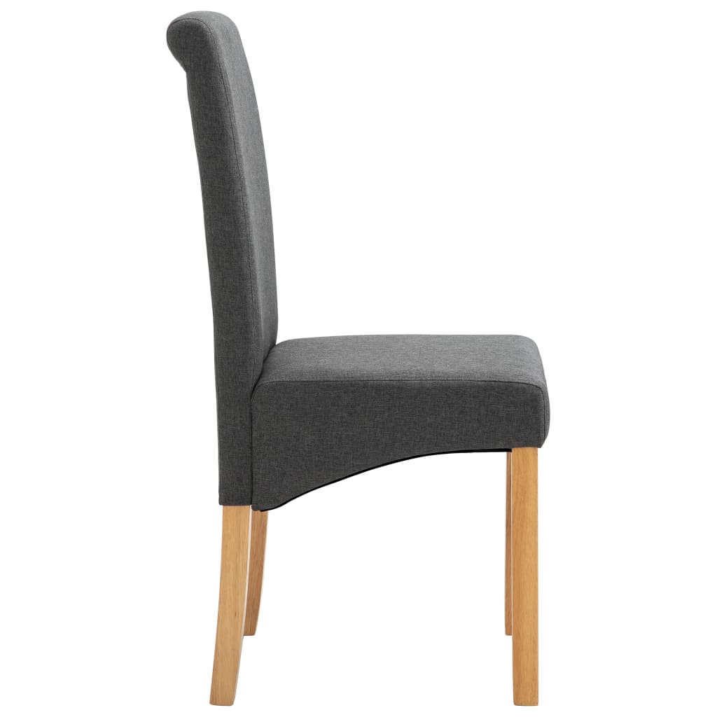 vidaXL Dining Chairs 4 pcs Gray Fabric 6