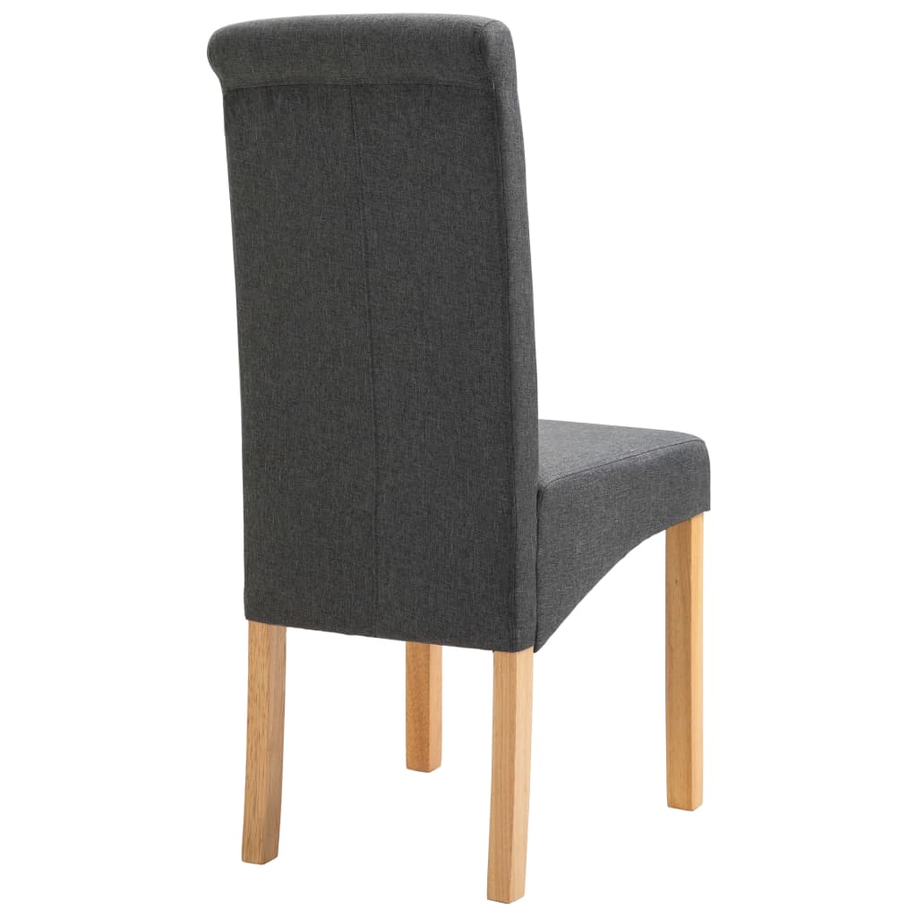 vidaXL Dining Chairs 4 pcs Gray Fabric 5