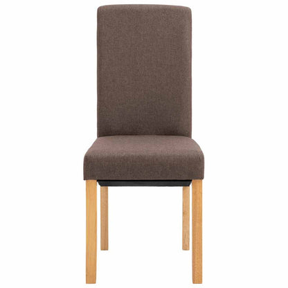 vidaXL Dining Chairs 4 pcs Brown Fabric 4