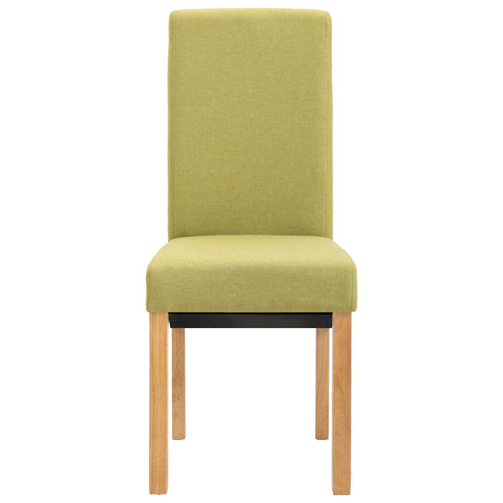 vidaXL Dining Chairs 4 pcs Green Fabric 4