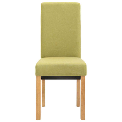 vidaXL Dining Chairs 4 pcs Green Fabric 4
