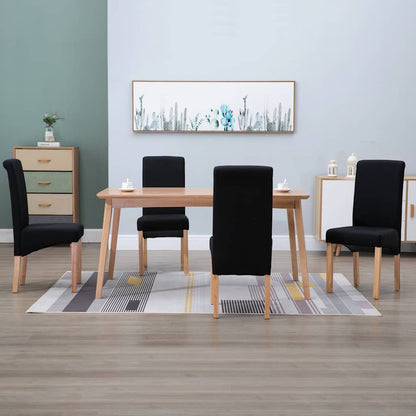 Dining Chairs Fabric Black