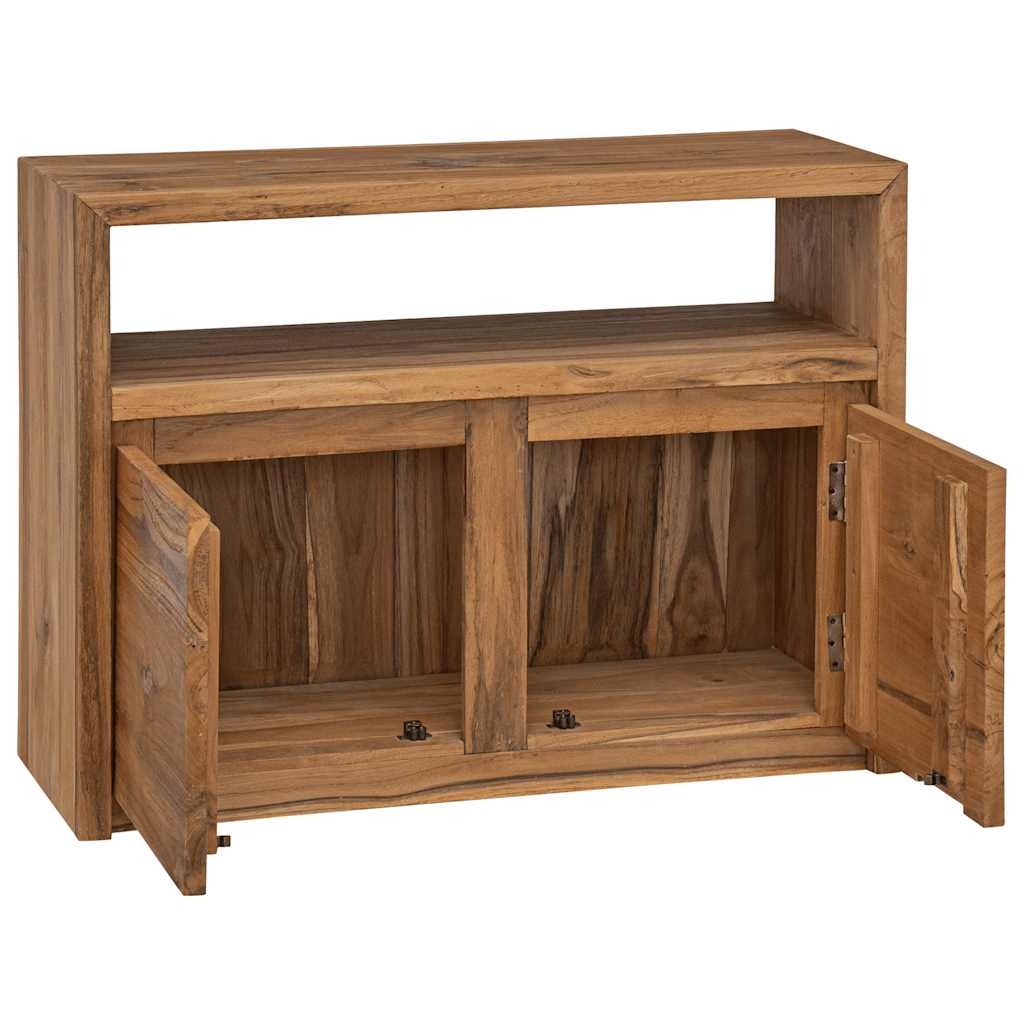 vidaXL Sideboard | Natural wood colour | Solid teak wood | 80x30x60 cm 2