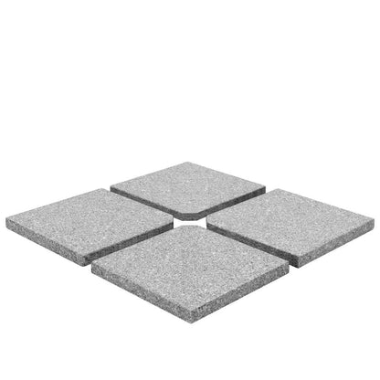 vidaXL Umbrella Weight Plates 4 pcs Grey Granite Square 100 kg 2
