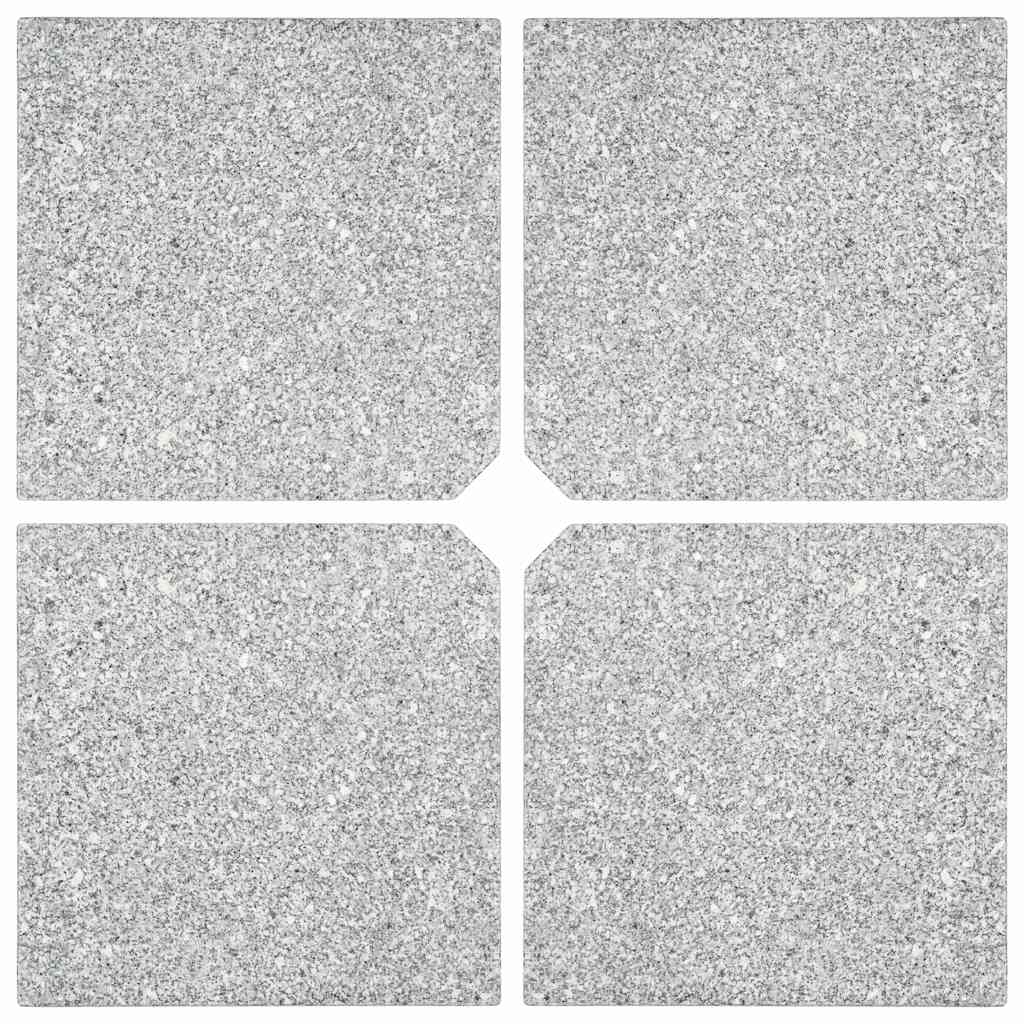 vidaXL Umbrella Weight Plates 4 pcs Grey Granite Square 100 kg 3