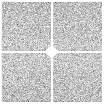 vidaXL Umbrella Weight Plates 4 pcs Grey Granite Square 100 kg 3