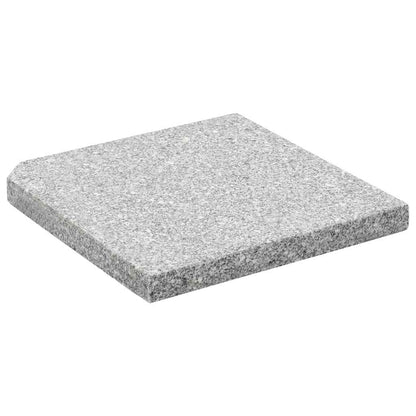 vidaXL Umbrella Weight Plates 4 pcs Grey Granite Square 100 kg 4