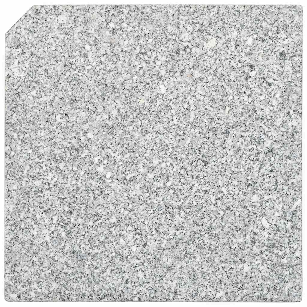 vidaXL Umbrella Weight Plates 4 pcs Grey Granite Square 100 kg 6