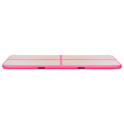 vidaXL Inflatable Gymnastics Mat with Pump 600x100x10 cm PVC Pink 5