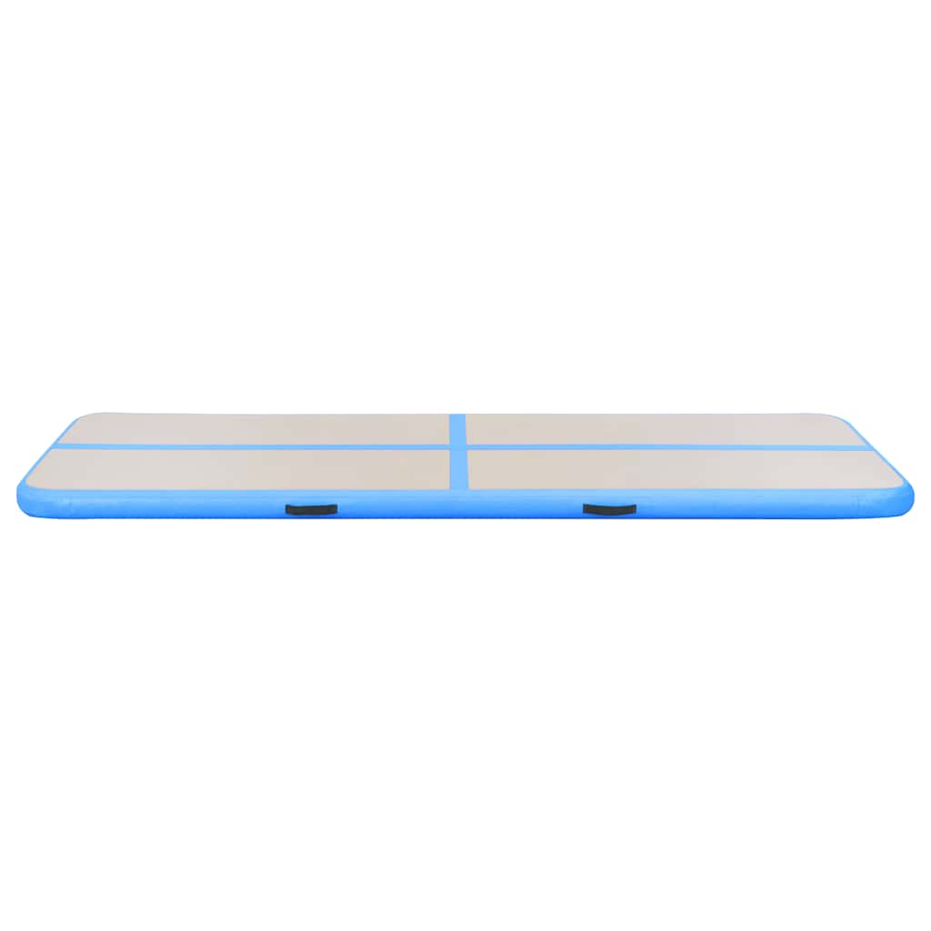vidaXL Inflatable Gymnastics Mat with Pump 800x100x10 cm PVC Blue 5