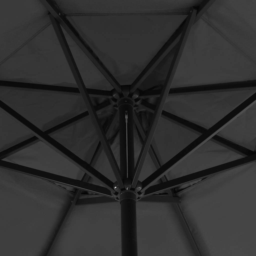 vidaXL Garden Parasol with Portable Base Anthracite 5