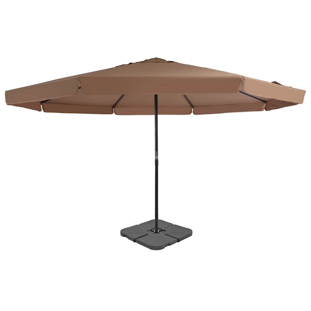 vidaXL Garden Parasol with Portable Base Taupe 1