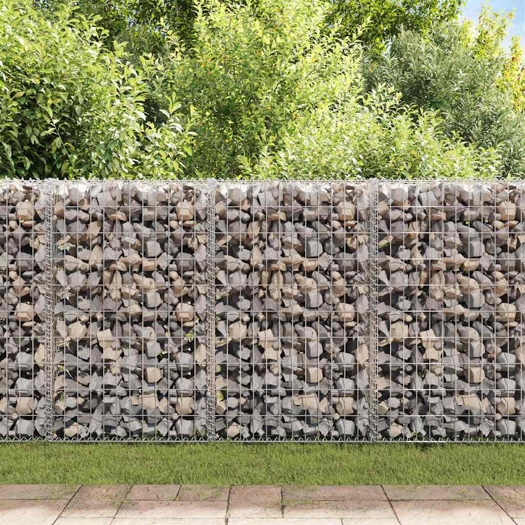 vidaXL Gabion Wall Galvanised Steel 630x30x100 cm 4