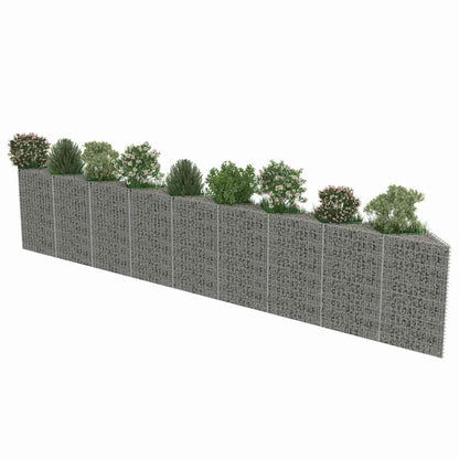 vidaXL Gabion Wall Galvanised Steel 630x30x100 cm 5