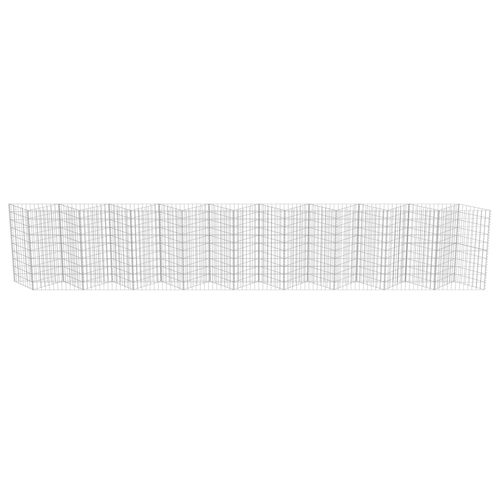 vidaXL Gabion Wall Galvanised Steel 630x30x100 cm 6