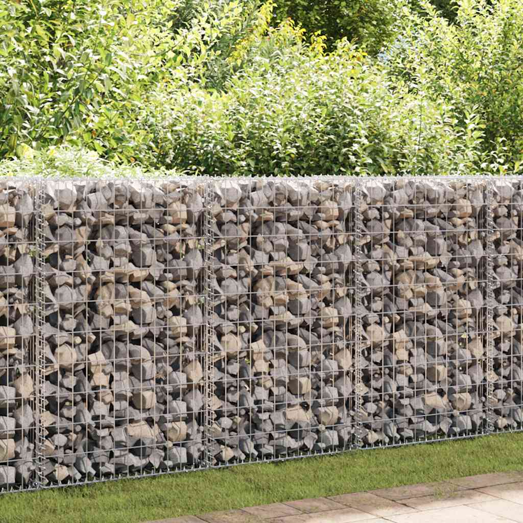 vidaXL Gabion Wall Galvanised Steel 630x30x100 cm 1