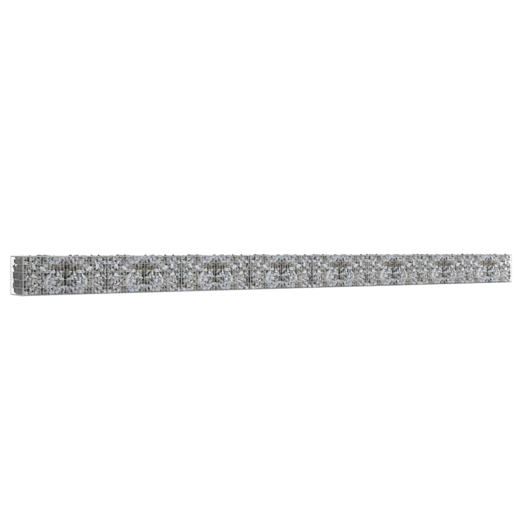 Gabion Wall with Covers Galvanised Steel 900 cm 50 cm