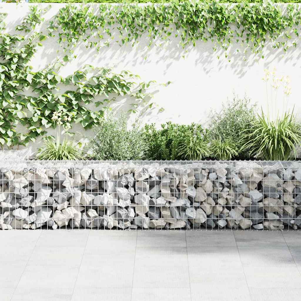 Gabion Wall with Covers Galvanised Steel 900 cm 50 cm
