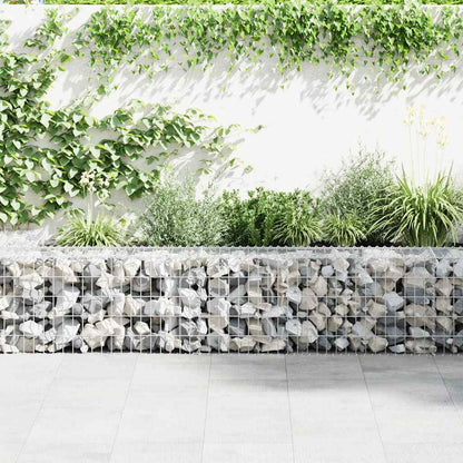 Gabion Wall with Covers Galvanised Steel 900 cm 50 cm