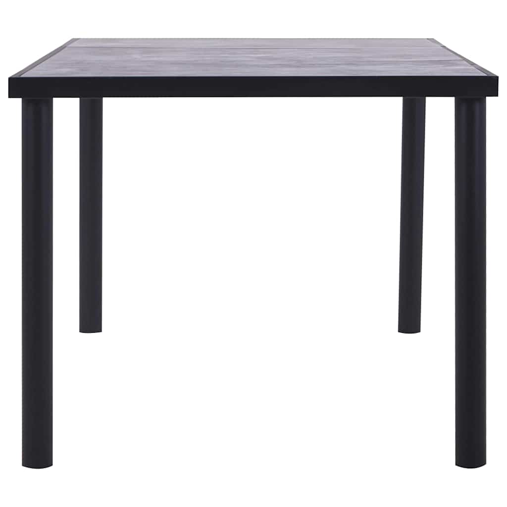 Dining Table Black and Concrete Grey MDF 200 cm 100 cm