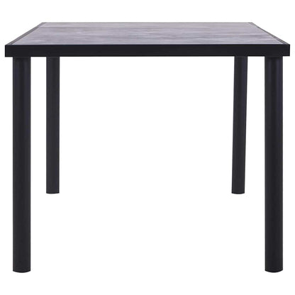 Dining Table Black and Concrete Grey MDF 200 cm 100 cm