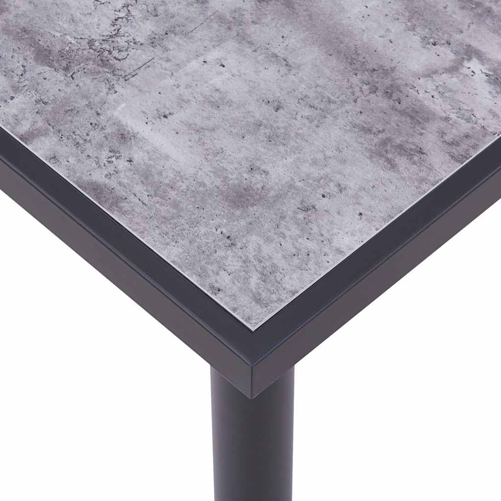 Dining Table Black and Concrete Grey MDF 200 cm 100 cm